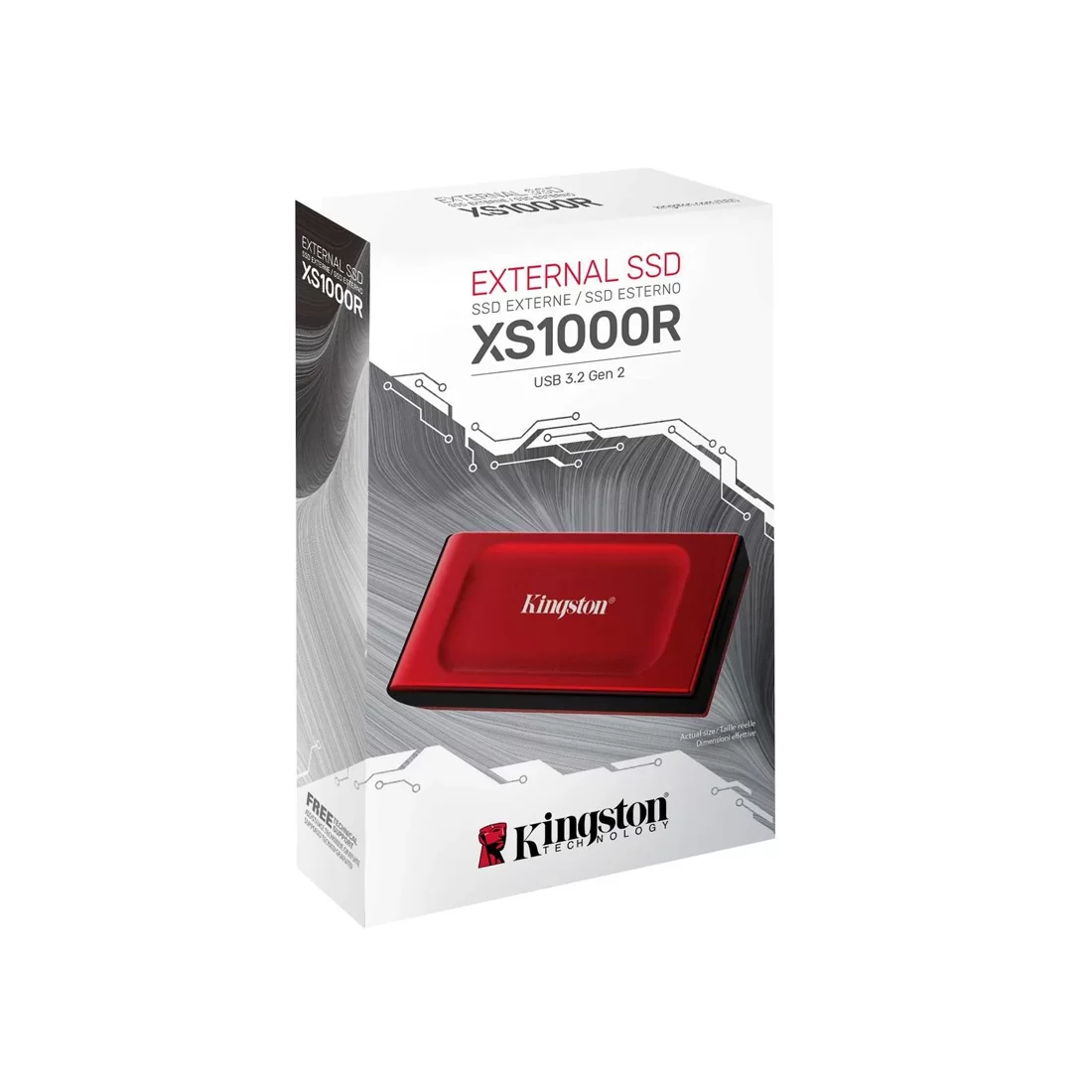 Внешний SSD диск Kingston 1TB XS1000 Красный – купить недорого с доставкой по Алматы и Казахстану