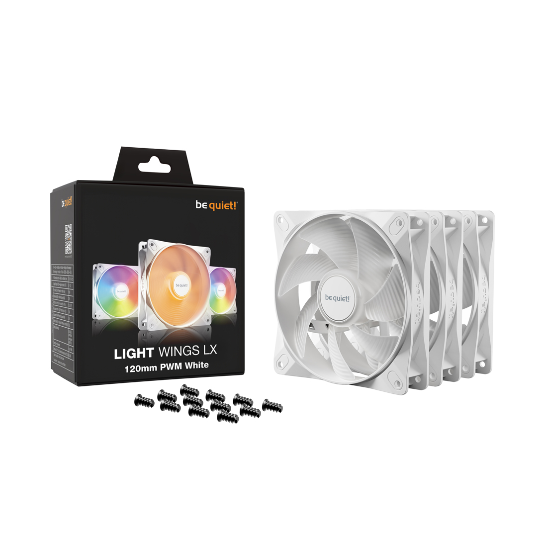 Вентилятор для корпуса be quiet! Light Wings LX Triple Pack 120 мм White (BL122) – купить недорого с доставкой по Алматы и Казахстану фото 3