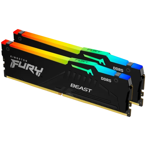 Kingston DRAM 16GB 6000MT/s DDR5 CL36 DIMM (Kit of 2) FURY Beast RGB EXPO — оперативная память RAM