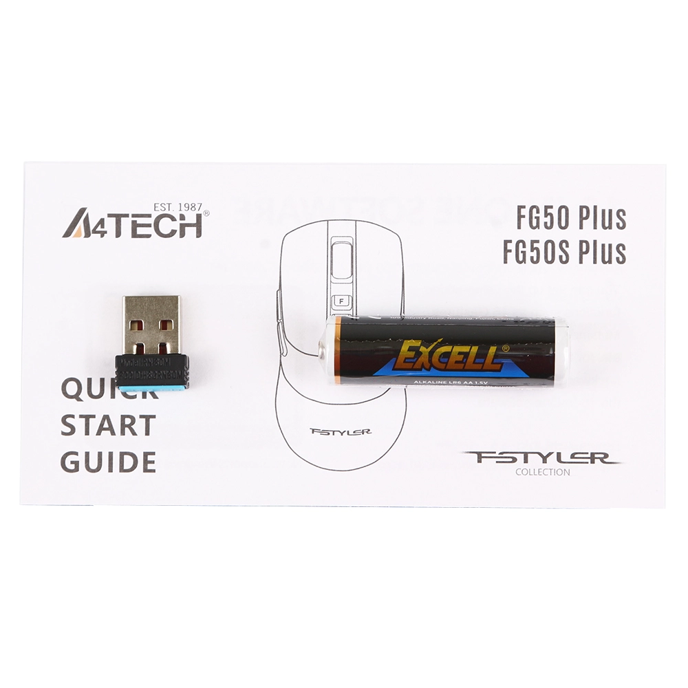 Мышь беспроводная A4tech Fstyler FG50S Plus, 3200 dpi, белая – купить недорого с доставкой по Алматы и Казахстану фото 5
