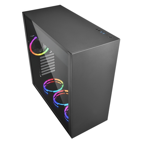 Корпус Sharkoon PURE STEEL RGB Bk, EATX, 3x3.5, 5x2.5,2xUSB 3.0, Audio, 474*210*475mm, без БП
