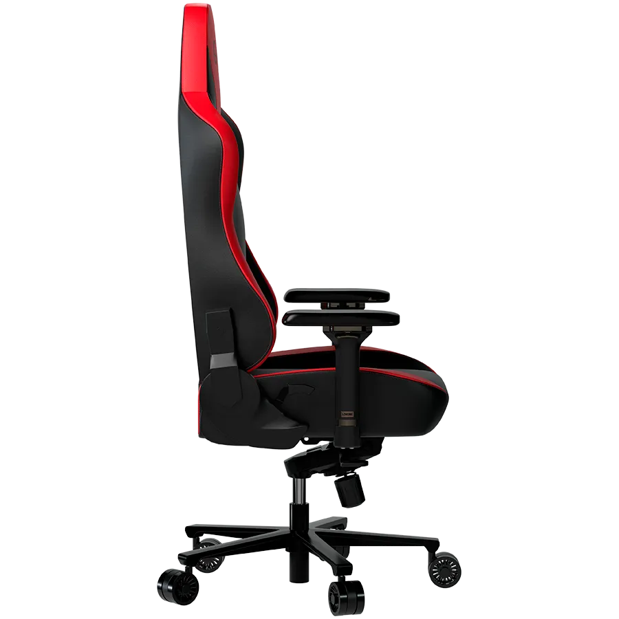 LORGAR Base 311, Gaming chair, PU eco-leather, 1.8 mm metal frame, multiblock mechanism, 4D armrests, 5 Star aluminium base, Class-4 gas lift, 75mm PU casters, Black + red – купить недорого с доставкой по Алматы и Казахстану фото 4