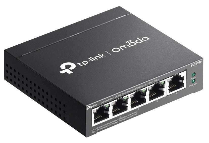 Коммутатор TP-Link ES205GP, 1 Гбит/с, PoE+, управляемый L2