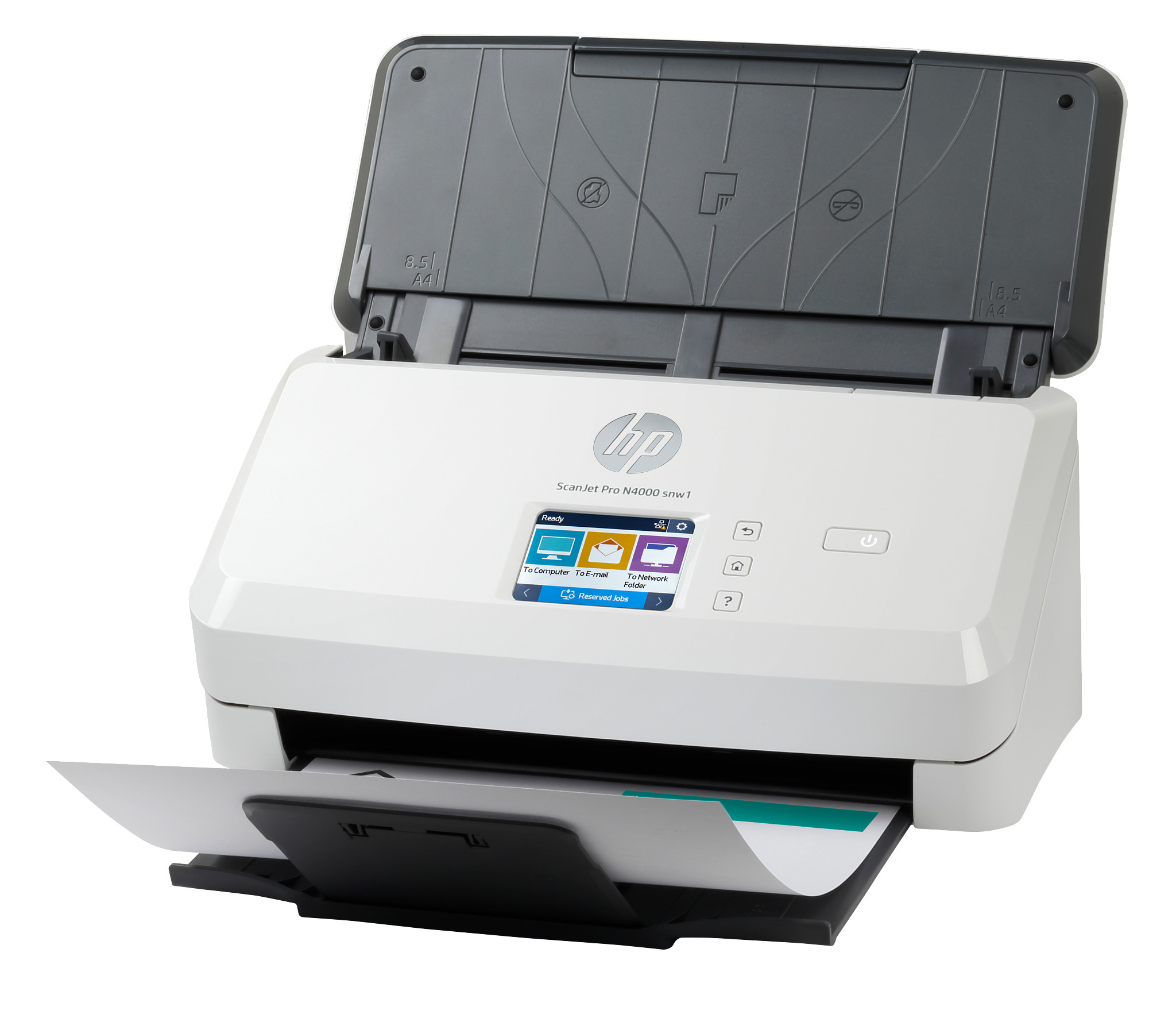 Сканер HP ScanJet Pro N4000 snw1, протяжный, A4, 40 стр/мин (6FW08A) сканер фото 2
