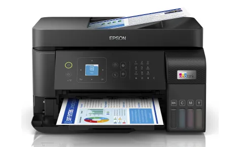 МФУ струйное цветное Epson L5590  C11CK57404, А4, до 33 стр/мин, LAN, WiFi, ADF, duplex, fax, черн.чернила в компл. 2 шт – купить недорого с доставкой по Алматы и Казахстану