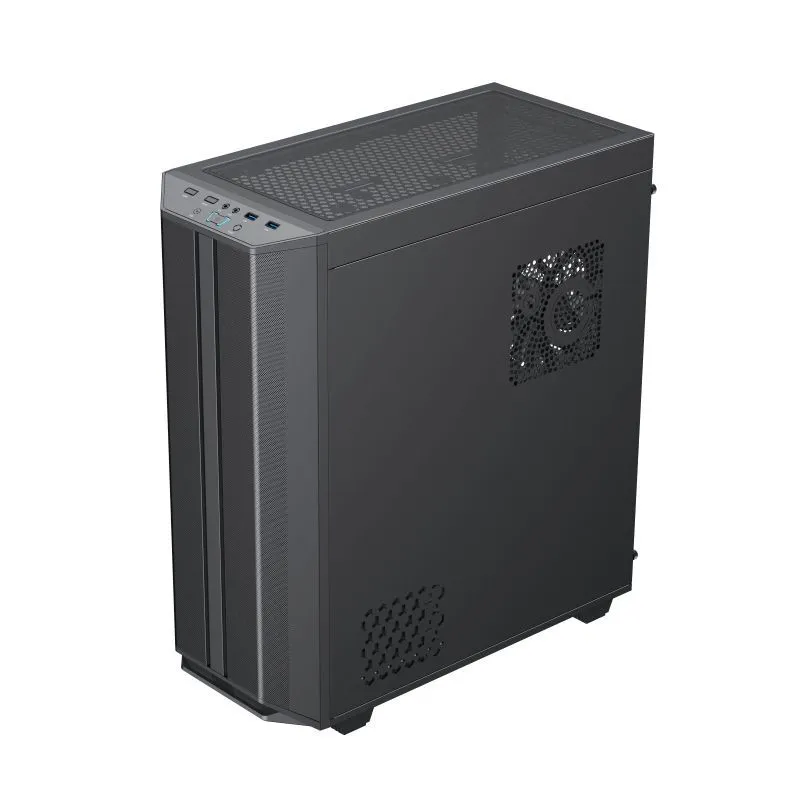 Корпус GameMax Precision Black, MATX, 1x120FAN, 1x140COC, без БП
