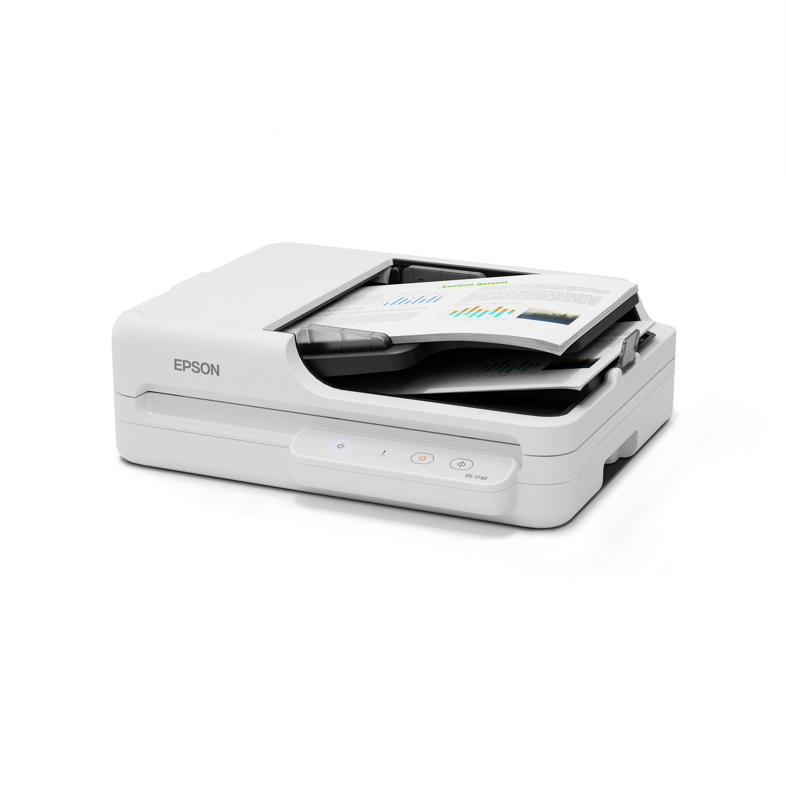 Сканер Epson WorkForce DS-1730, планшетный с АПД, A4, 30 стр/мин (B11B273402) сканер