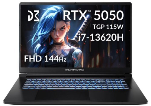 Ноутбук Dream Machines RG5050-17KZ27 17.3" FHD IPS Core i7-13620H 32GB SSD 1TB RTX 5050 без ОС (RG5050-17KZ27) — купить в Казахстане | neom.kz