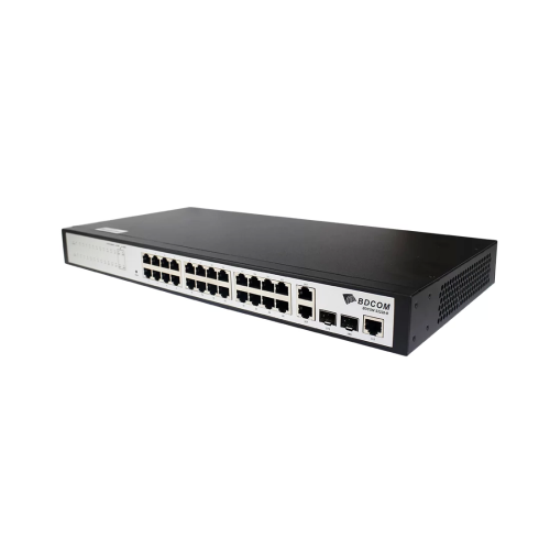 Коммутатор BDCOM S2228-B, 26 портов 1 Гбит/с, 2×SFP, управляемый L2+ — купить в Казахстане | neom.kz