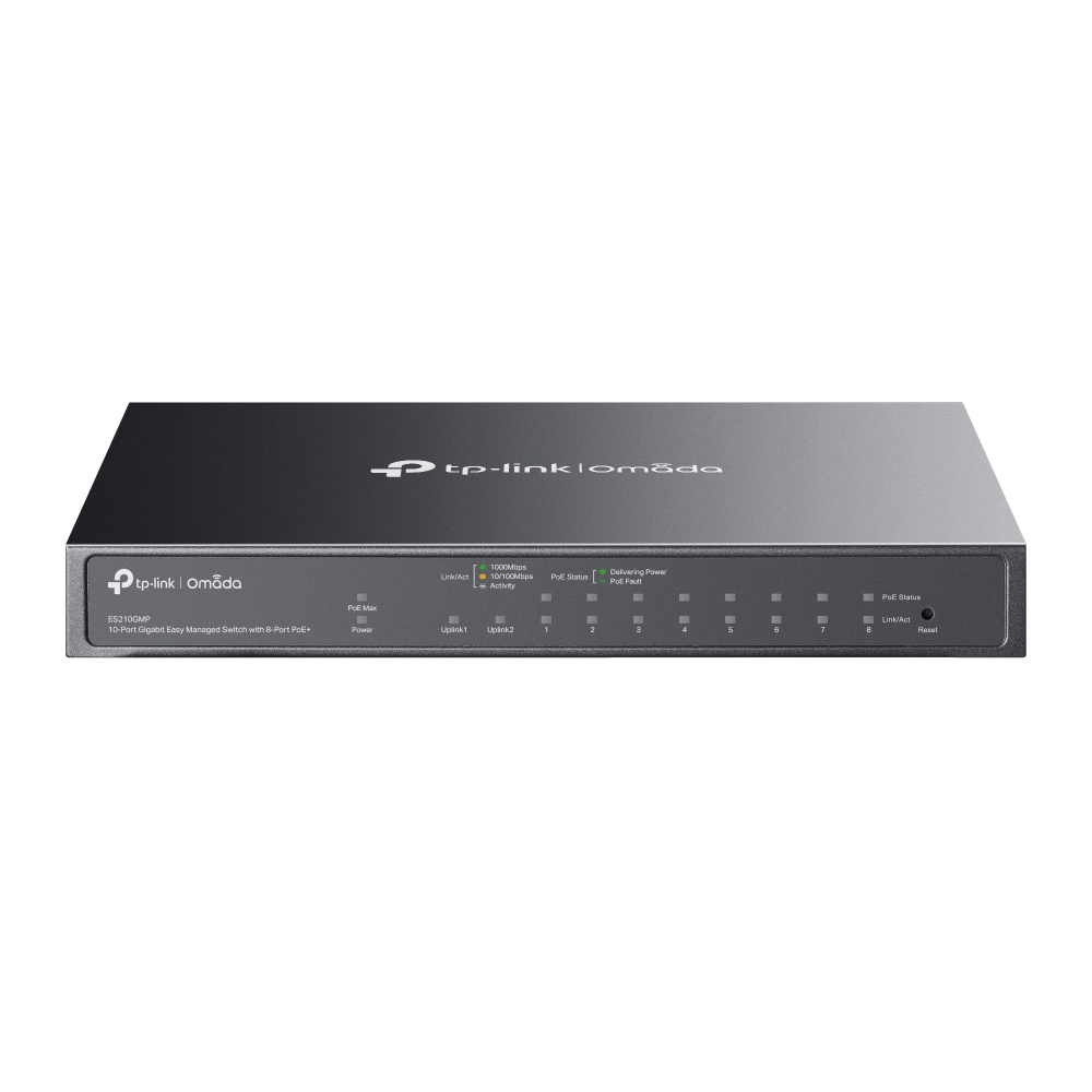 Коммутатор TP-Link ES210GMP, 1 Гбит/с, PoE+, управляемый L2