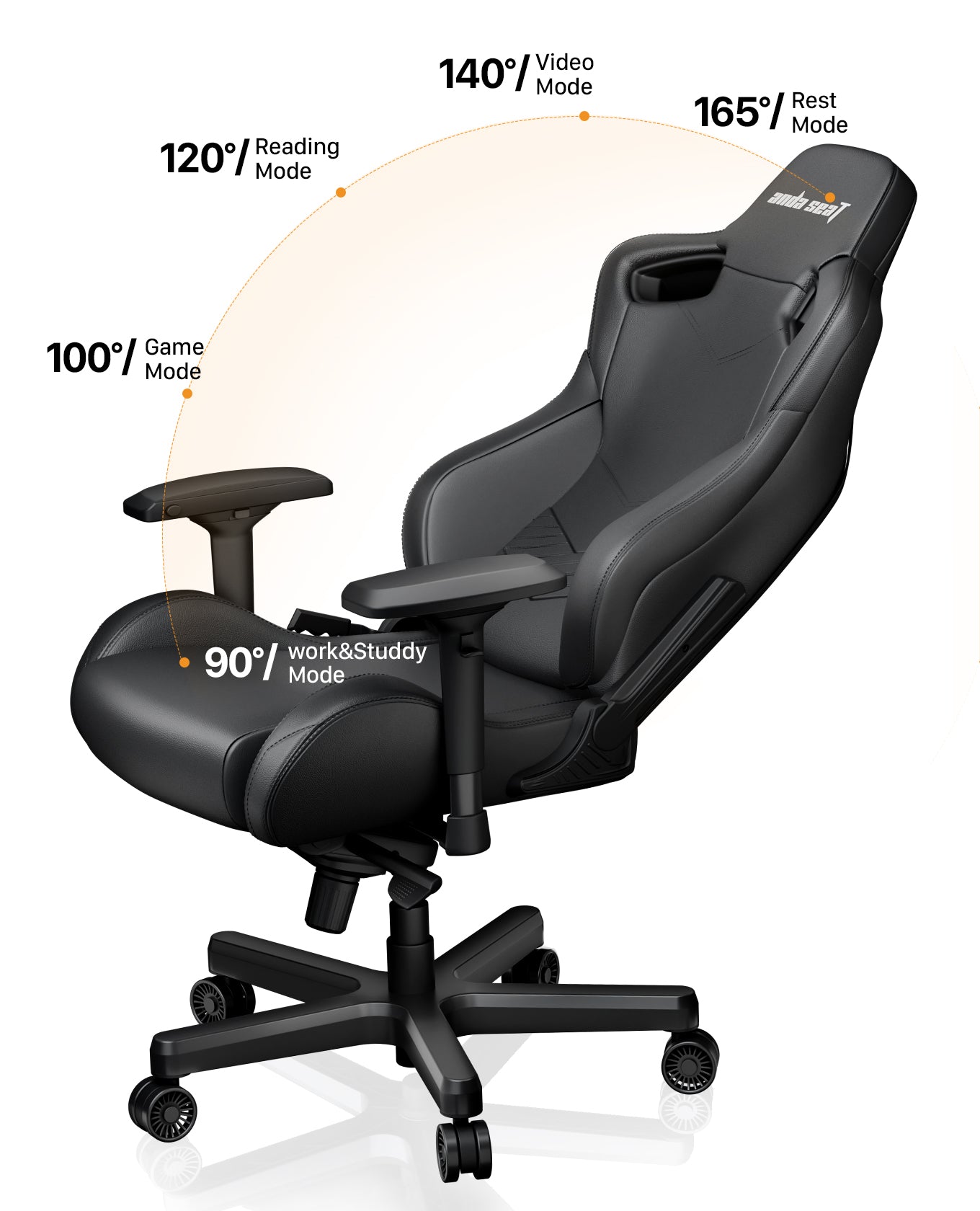Игровое компьютерное кресло AndaSeat Kaiser 2 XL, экокожа, чёрное (AD12XL-07-B-PV-B01) – купить недорого с доставкой по Алматы и Казахстану