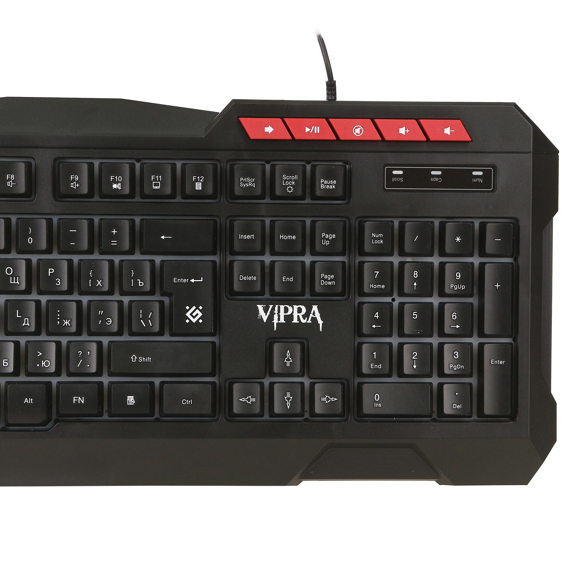 Клавиатура мембранная проводная Defender Vipra GK-586, чёрная – купить недорого с доставкой по Алматы и Казахстану фото 4