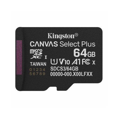 Карта памяти Kingston SDCS3/64GBSP Canvas Select Plus A1 U1 V10 64GB — купить в Казахстане | neom.kz