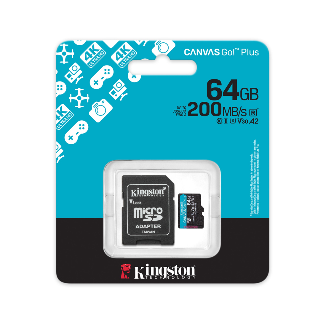Карта памяти Kingston SDCG4/64GB Canvas Go Plus A2 U3 V30 64GB – купить недорого с доставкой по Алматы и Казахстану