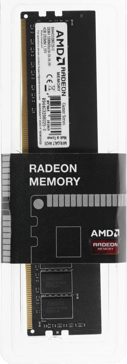 Оперативная память AMD Radeon R9 Gamer Series 4GB DDR4-3200 DIMM (R944G3206U2S-U) — оперативная память RAM