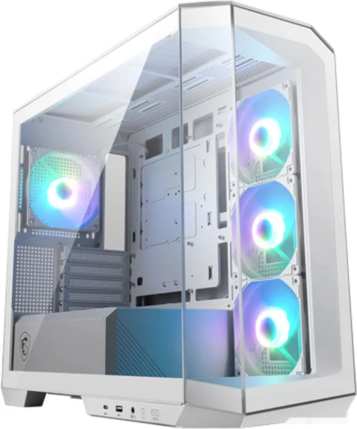 Корпус MSI MAG PANO M100R PZ, Micro Tower, белый, без БП