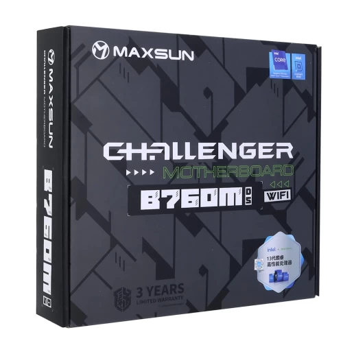 Материнская плата MaxSun CHALLENGER B760M D5 WIFI LGA1700 B760 DDR5 Micro ATX