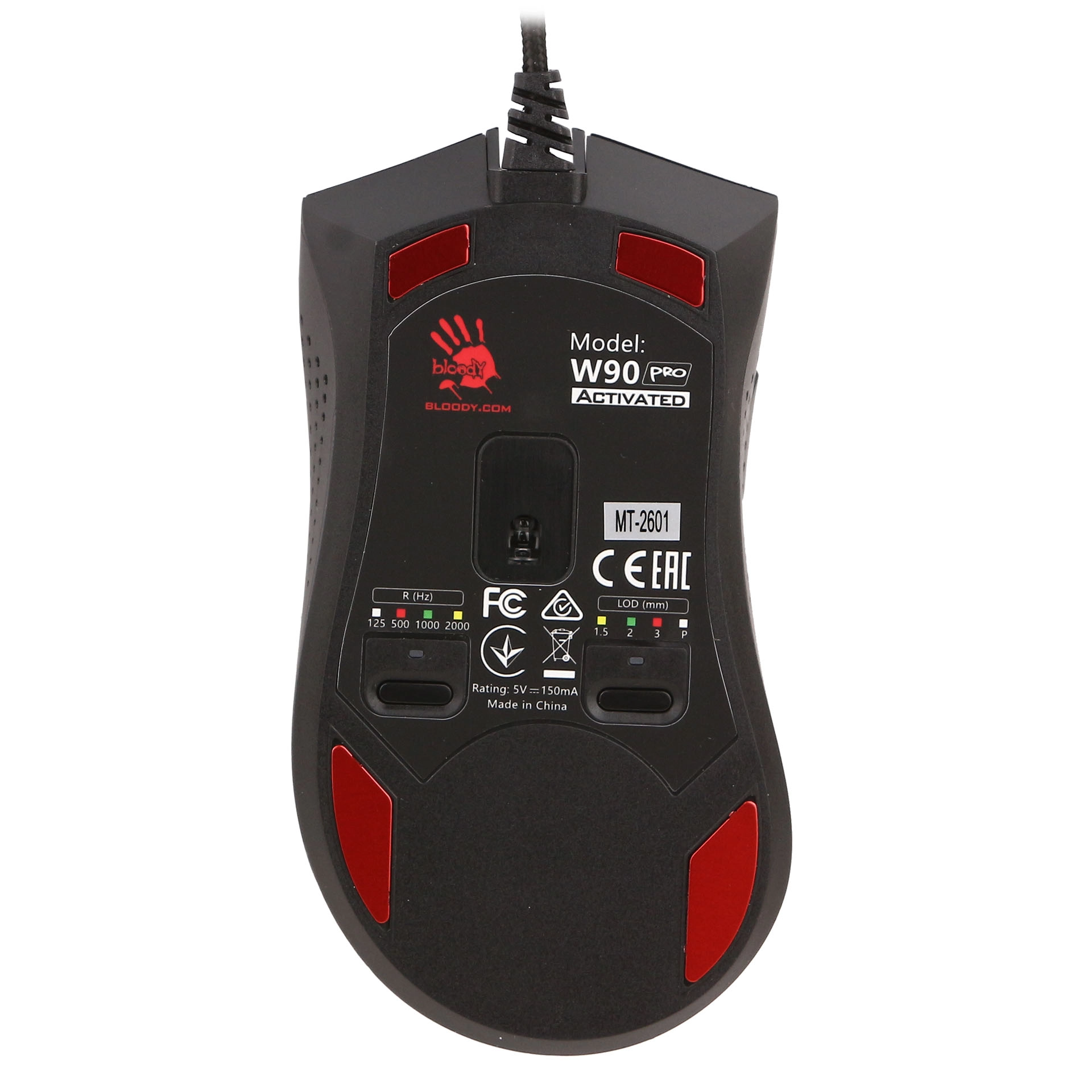 Мышь игровая проводная A4Tech Bloody W90 Pro Activated, 10 кнопок, 16000 dpi, чёрная – купить недорого с доставкой по Алматы и Казахстану фото 4