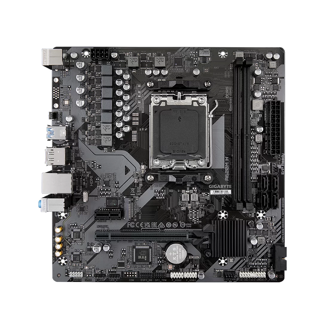 Материнская плата GIGABYTE A620M H, AM5, A620, PCIe4.0, HDMI+DP, 2xDDR5, GLAN, M.2(2580), mATX – купить недорого с доставкой по Алматы и Казахстану