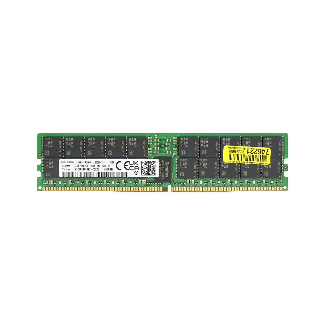 Модуль памяти Samsung M321R8GA0BB0-CQK DDR5-4800 ECC RDIMM 64GB 4800MHz – купить недорого с доставкой по Алматы и Казахстану