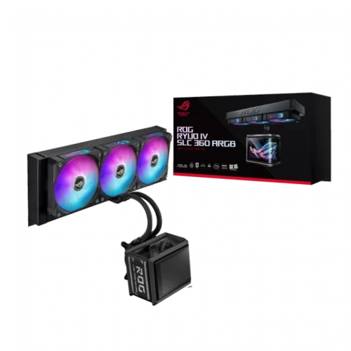 СЖО ASUS ROG Ryuo IV SLC 360 ARGB, movable curved 6.67-inch AMOLED display, 3xARGB FAN, AM5, 1700, 1851, Black, Retail — купить в Казахстане | neom.kz