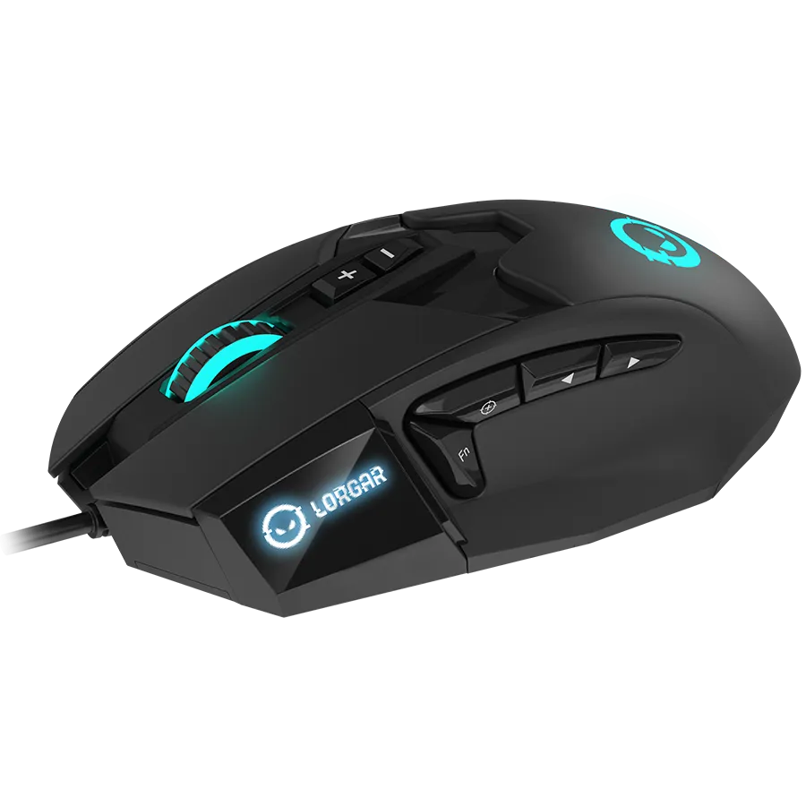 LORGAR Stricter 579, gaming mouse, 9 programmable buttons, Pixart PMW3336 sensor, DPI up to 12 000, 50 million clicks buttons lifespan, 2 switches, built-in display, 1.8m USB soft silicone cable, Matt UV coating with glossy parts and RGB lights with 4 LED – купить недорого с доставкой по Алматы и Казахстану фото 6