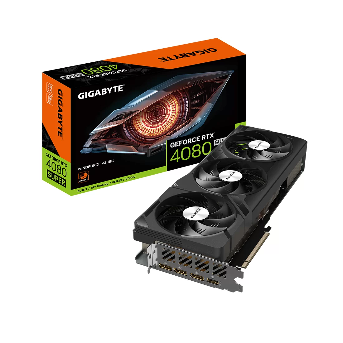 Видеокарта Gigabyte GeForce RTX 4080 Super Windforce 16GB GDDR6X (GV-N408SWF3V2-16GD) фото 3