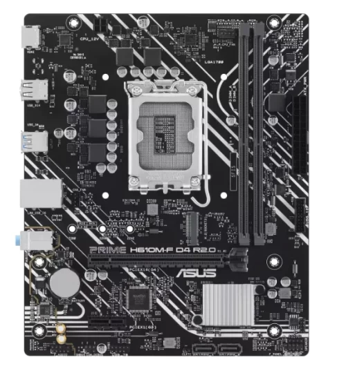 Материнская плата ASUS PRIME H610M-F D4 R2.0 LGA1700 H610 DDR4 Micro ATX