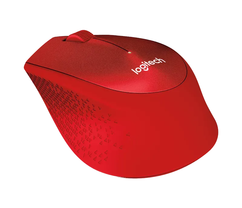 Мышь беспроводная Logitech M330 Silent Plus, 3 кнопки, 1000 dpi, красная фото 2