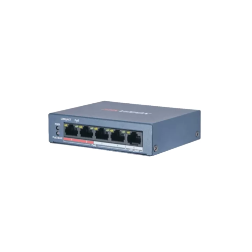 Коммутатор Hikvision DS-3E0105P-E(B), 4 порта 100 Мбит/с, PoE, неуправляемый — купить в Казахстане | neom.kz