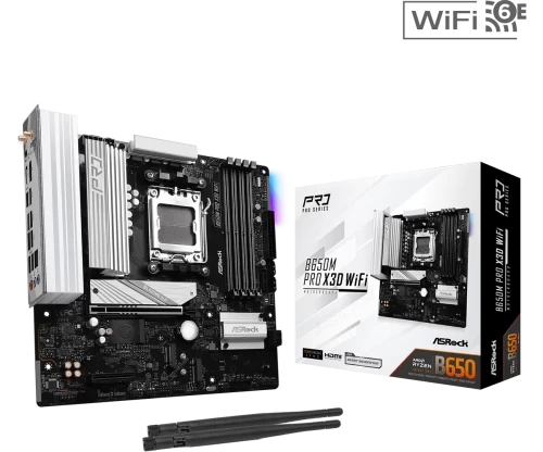 Материнская плата ASRock B650M PRO X3D WIFI AM5 B650 DDR5 Micro ATX