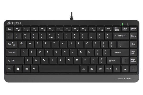 Клавиатура проводная A4Tech Fstyler FK11, 86 клавиш, серая