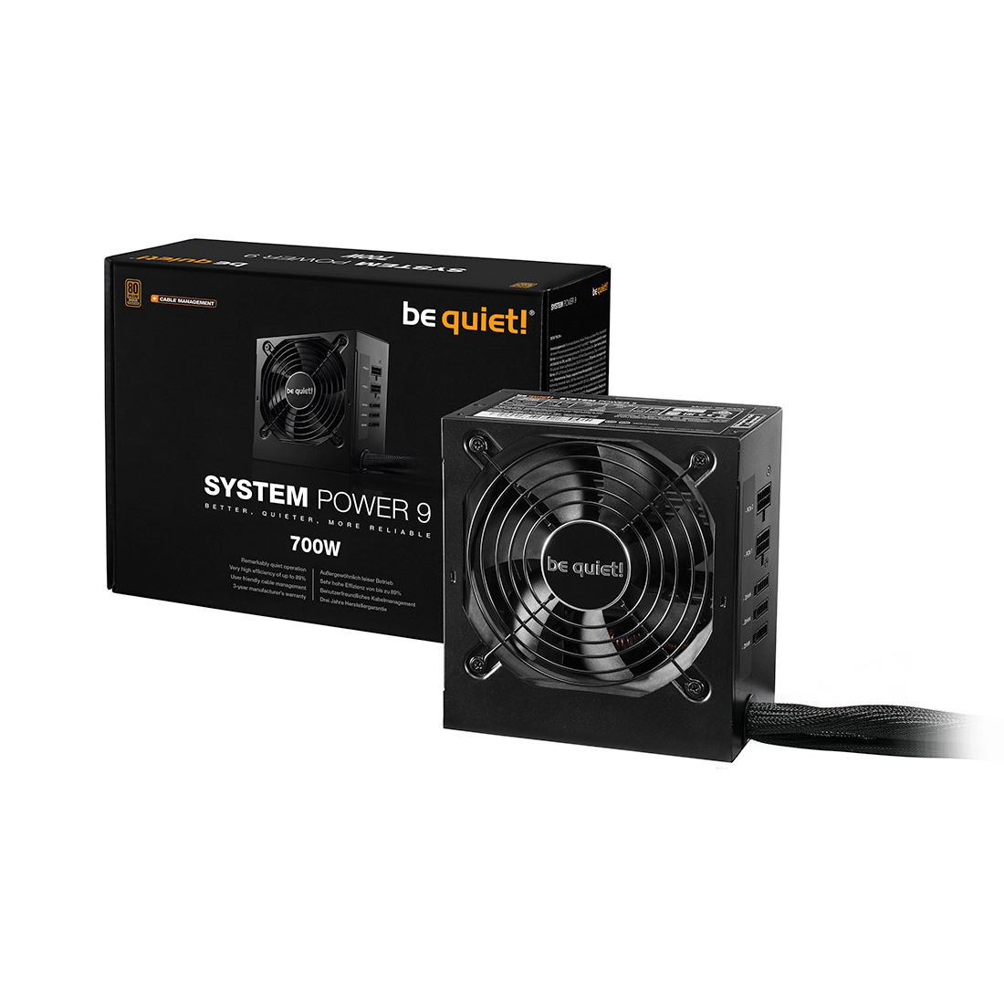Блок питания Bequiet! System Power 9 700W CM S9-CM-700W BN303 – купить недорого с доставкой по Алматы и Казахстану фото 3