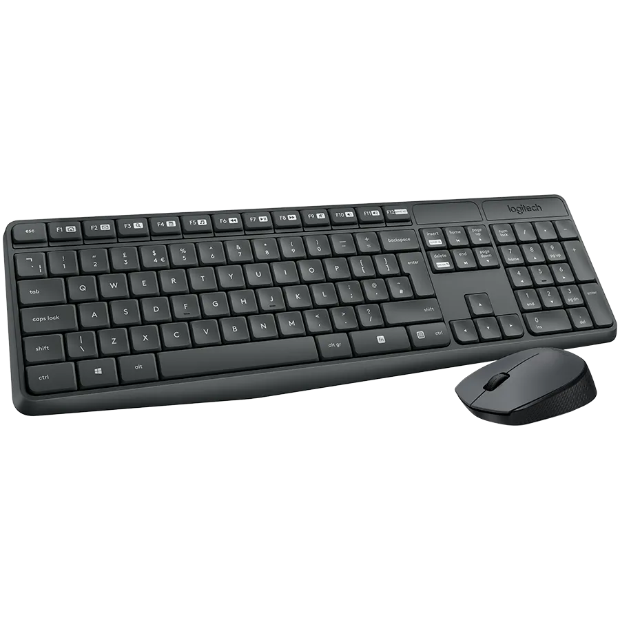 Комплект клавиатура + мышь беспроводной Logitech MK235, серый – купить недорого с доставкой по Алматы и Казахстану фото 4