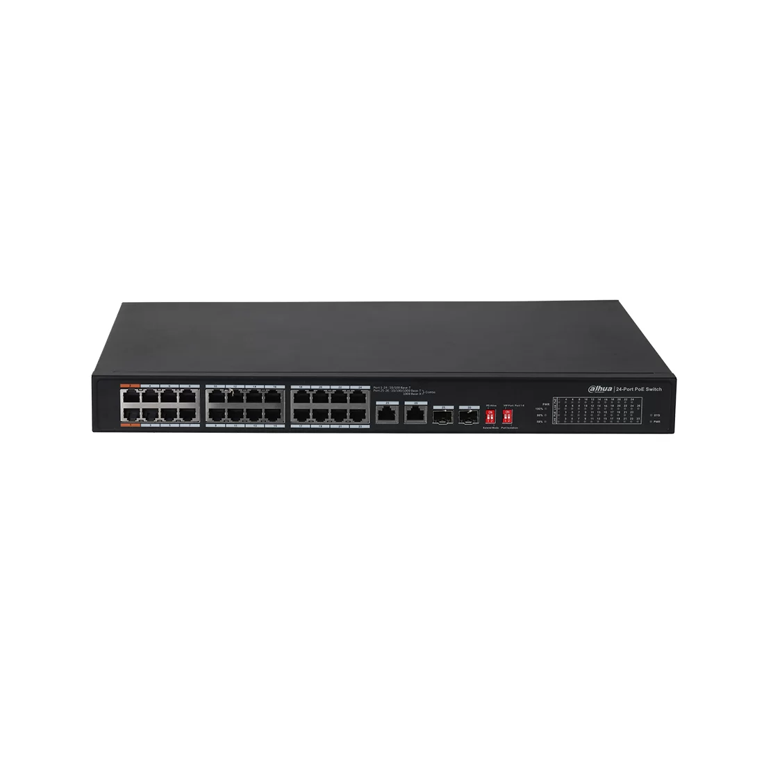 Коммутатор Dahua DH-PFS3226-24ET-240, 24 порта, 2×SFP, PoE+, неуправляемый – купить недорого с доставкой по Алматы и Казахстану фото 2