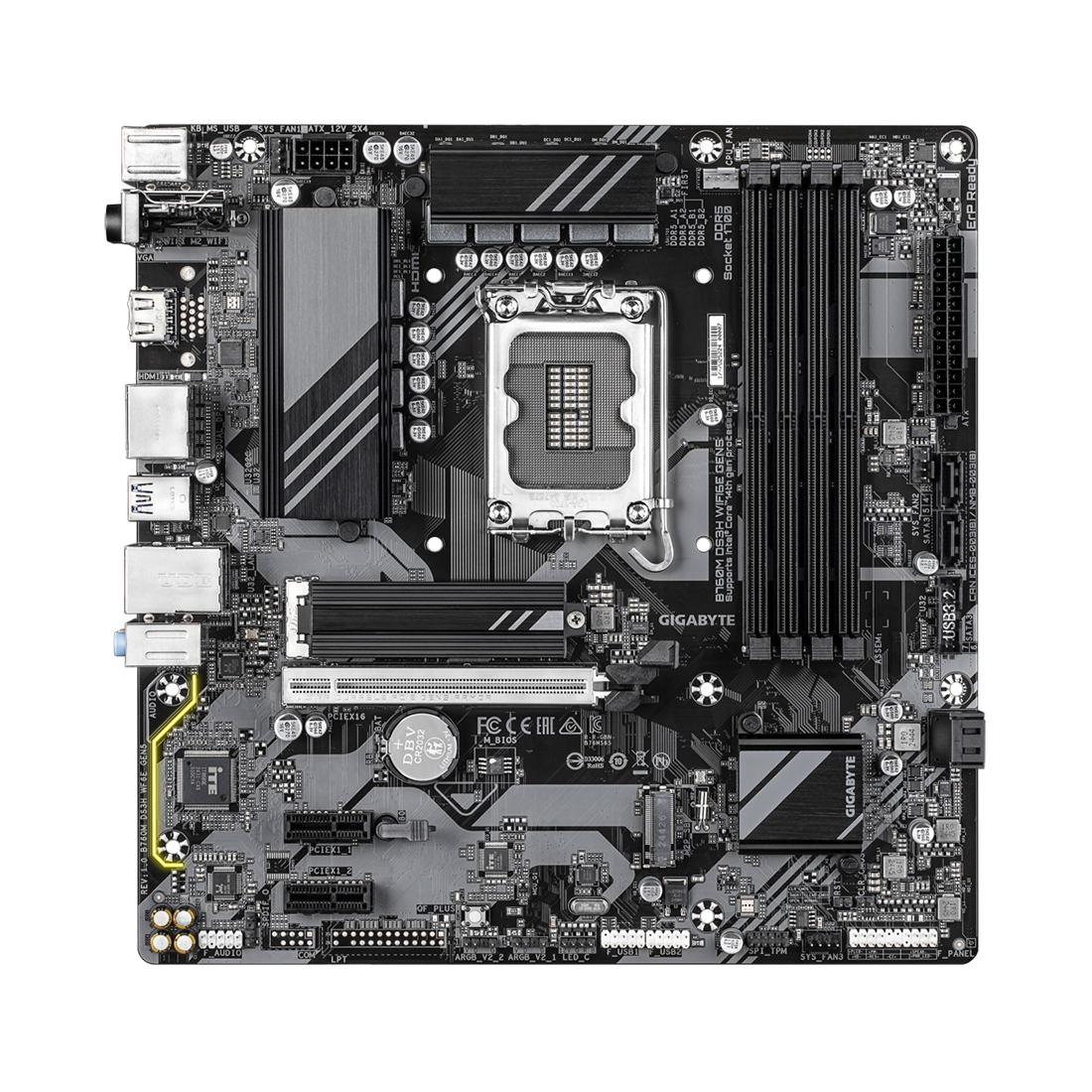 Материнская плата Gigabyte B760M DS3H WIFI6E GEN5 фото 2