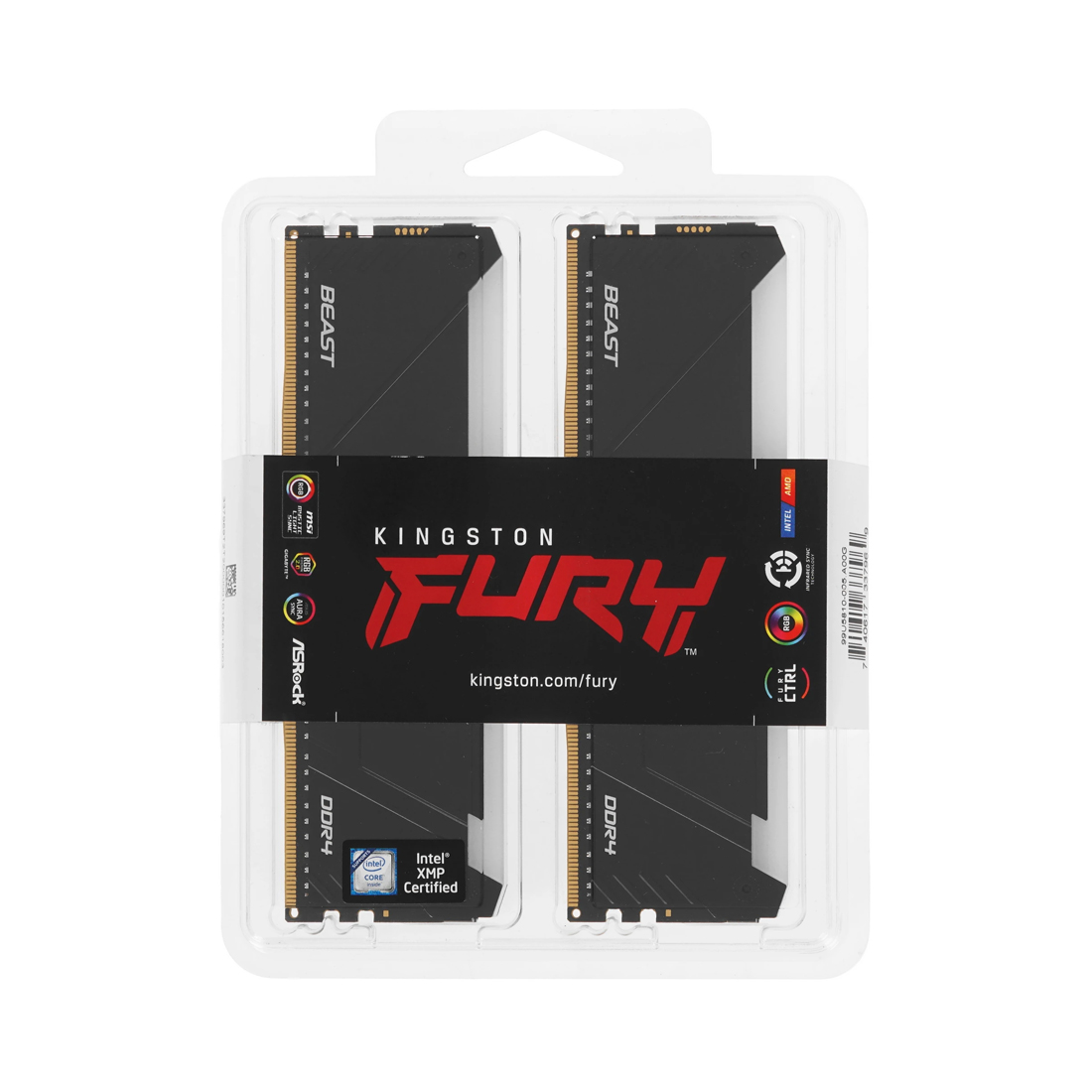 Комплект оперативной памяти Kingston FURY Beast RGB KF432C16BB12AK2/32WP DDR4 32GB (Kit 2x16GB) 3200MHz – купить недорого с доставкой по Алматы и Казахстану