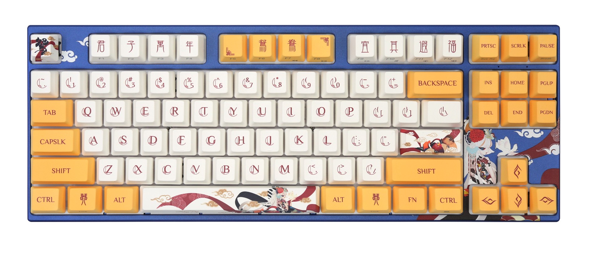 Клавиатура игровая механическая проводная Varmilo Lovebirds Yuan (You) VEM87 EC V2 Sakura, 87 клавиш, ANSI, синяя (A33A001A9A3A01A001) — купить в Казахстане | neom.kz