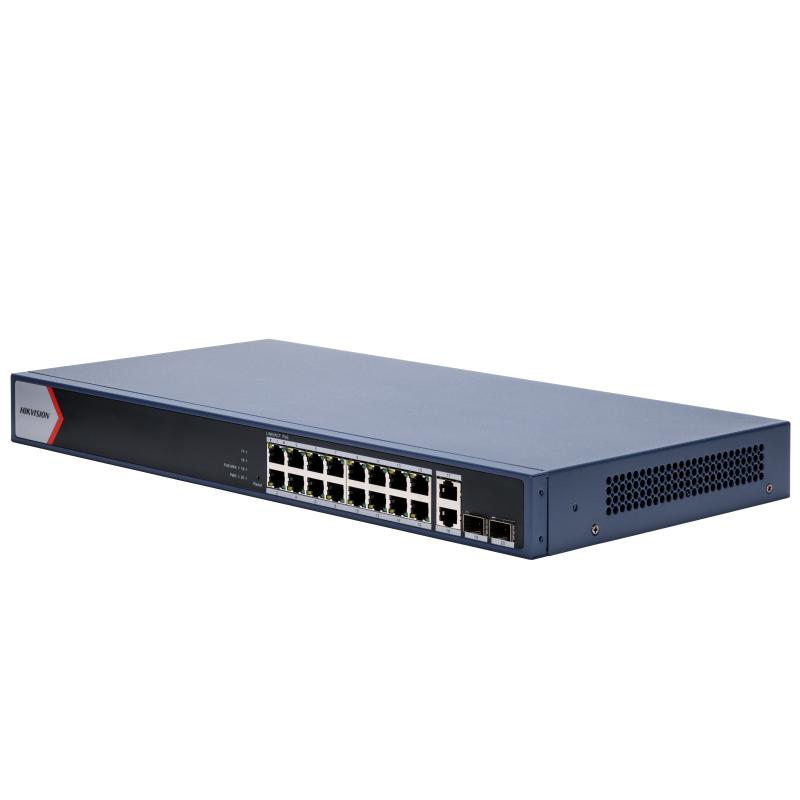 Коммутатор Hikvision DS-3E1520P-EI, 18 портов 1 Гбит/с, PoE, управляемый L2
