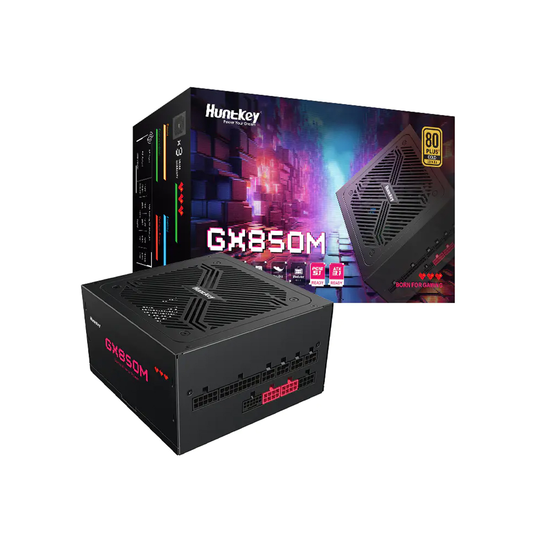 Блок питания Huntkey GX850M 850W – купить недорого с доставкой по Алматы и Казахстану