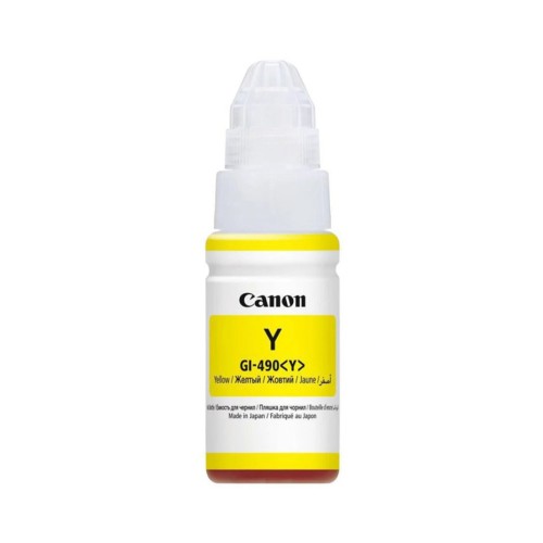 Чернила Canon GI-490, Yellow (0666C001), для PIXMA G1400/PIXMA G2400/PIXMA G3400 — купить в Казахстане | neom.kz