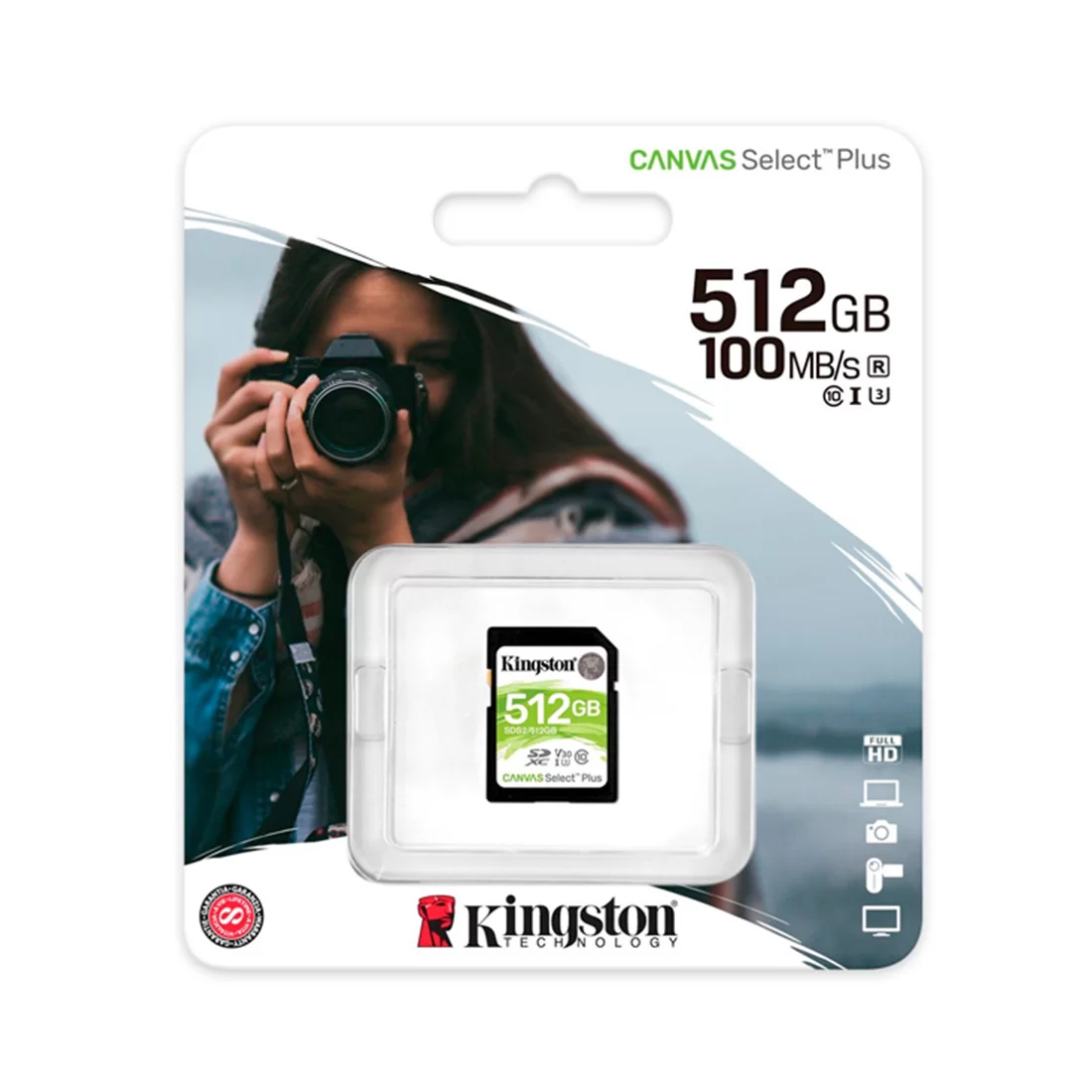 Карта памяти Kingston Canvas Select Plus, SDXC, 512 GB, Class 10 – купить недорого с доставкой по Алматы и Казахстану фото 3