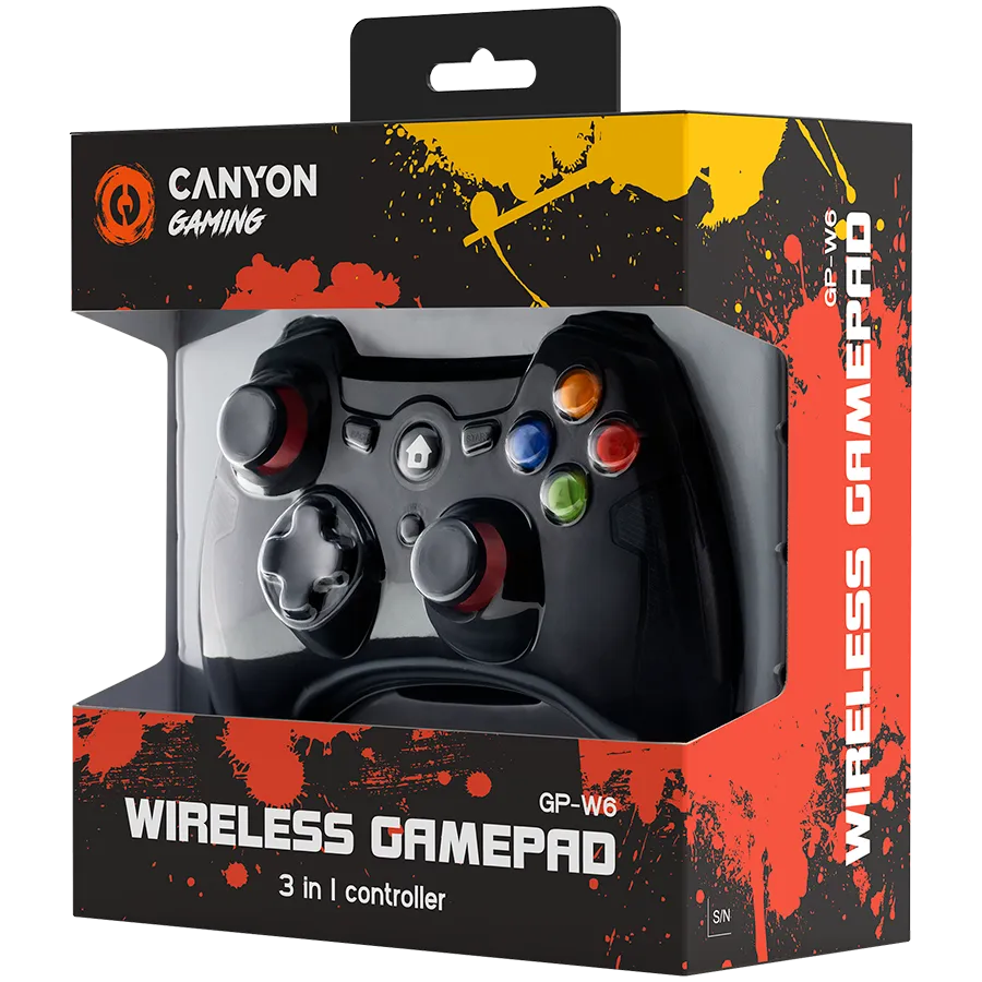 CANYON gamepad GP-W6 Android/PC/PS3 Wireless Black – купить недорого с доставкой по Алматы и Казахстану фото 5
