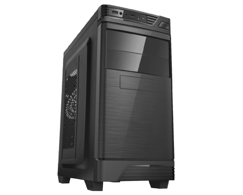 Корпус ПК с БП SMART SX-C5838 <microATX, 360*175*365mm, 0.4mm, 2xUSB, MAX450W+8mm, BLACK>