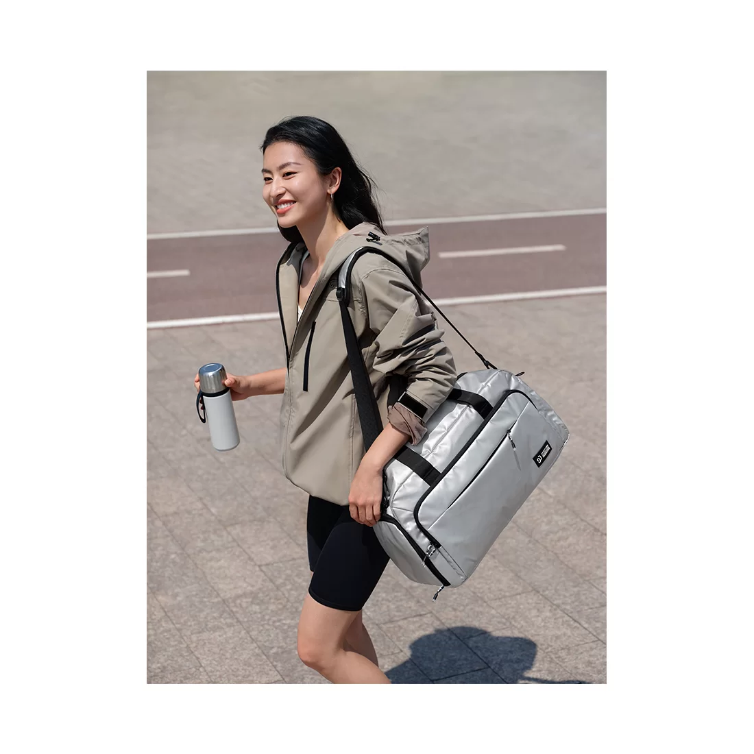 Спортивная сумка NINETYGO Sport Duffer Bag Silver – купить недорого с доставкой по Алматы и Казахстану