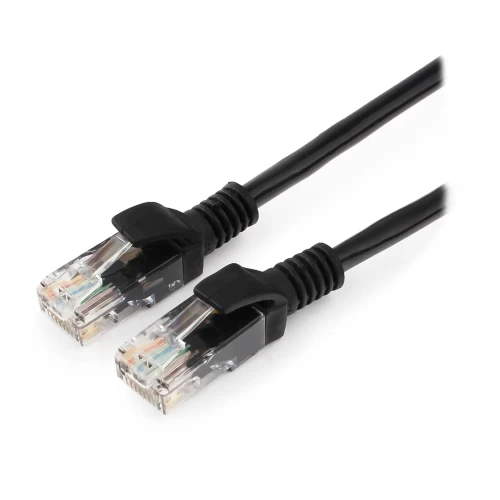 Патч-корд Cablexpert PP10-3M/BK, U/UTP кат.5e, 3 м, чёрный — купить в Казахстане | neom.kz