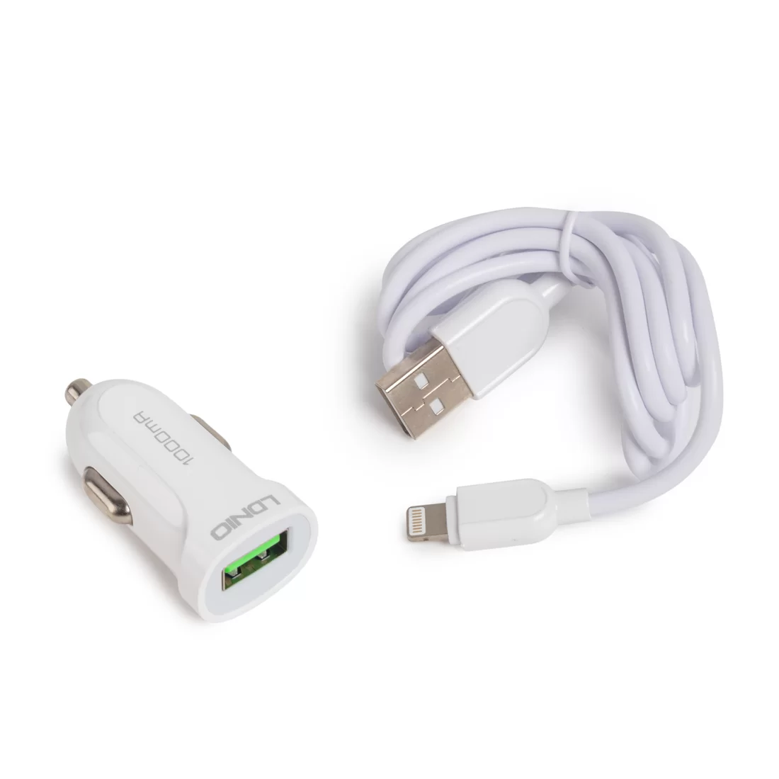 Автомобильное зарядное устройство LDNIO DL-C17 1*USB Lightning Белый – купить недорого с доставкой по Алматы и Казахстану
