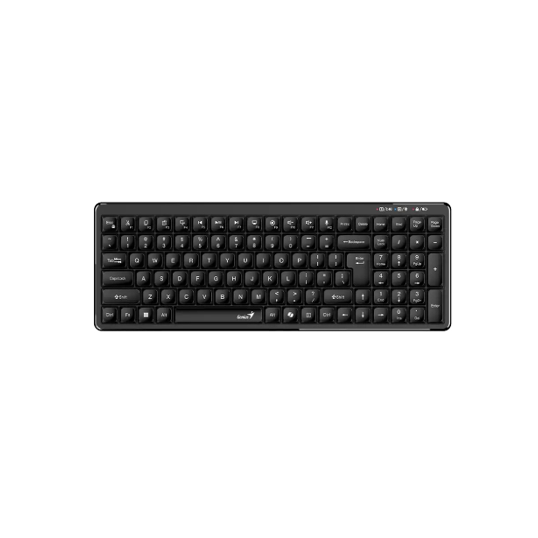 Клавиатура тонкая мембранная беспроводная Genius LuxeMate Q7100BT, чёрная – купить недорого с доставкой по Алматы и Казахстану