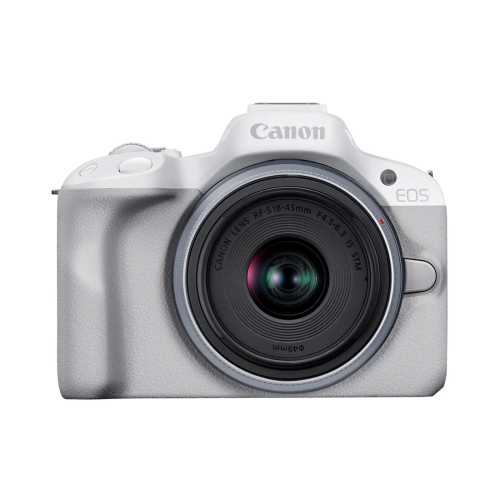 Цифровой фотоаппарат CANON EOS R50 + RF-S 18-45 mm IS STM White – купить недорого с доставкой по Алматы и Казахстану