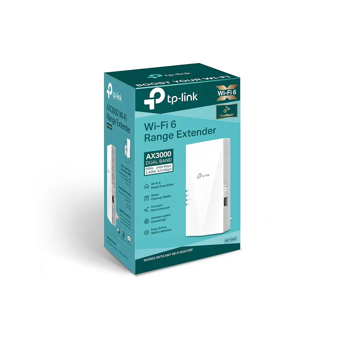 Усилитель Wi-Fi TP-Link RE700X, Wi-Fi 6 AX3000, 2.4/5 ГГц, 1×LAN 1 Гбит/с – купить недорого с доставкой по Алматы и Казахстану
